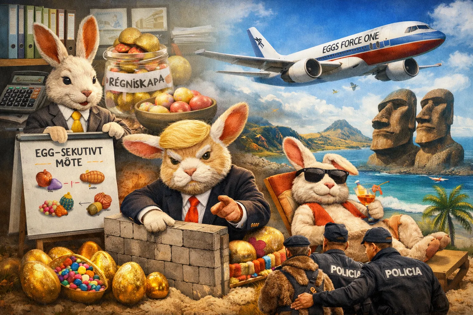 PÅSKE-SPESIAL: Corporate rebuser, eggekapital og kjendisfly til Påskeøya